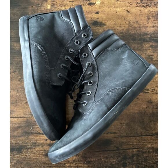 Timberland Dausette black leather sneaker boot women's booties Size 9.5 - Picture 8 of 10